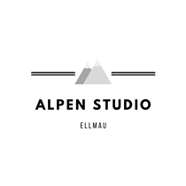Alpen studio logo wit