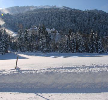 Ausblick zum Skigebiet Hartkaiser