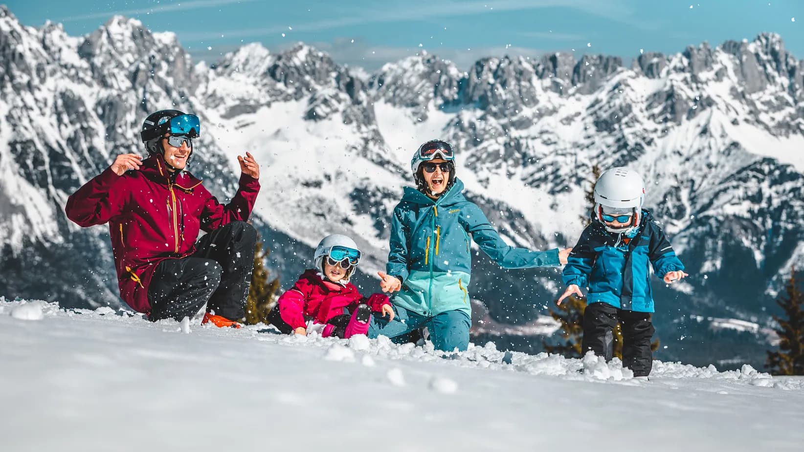 Familienskifahren am Wilden Kaiser
