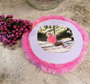 Bild auf einem Marmeladenglas-Deckel