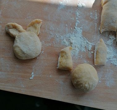 Verarbeitung Osterhasen