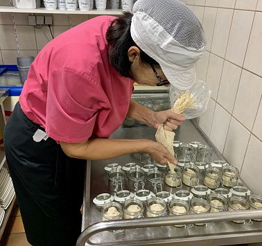 Anrichten der Speisen