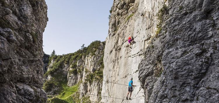 Klettersteig Klamml_Zweiseilbrücke