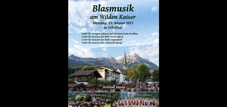 Scheffau_Blasmusik am Wilden Kaiser_Flyer2023