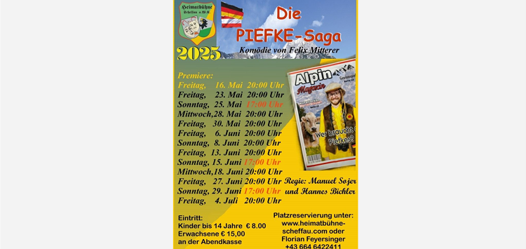 Flyer Theater Scheffau 2025