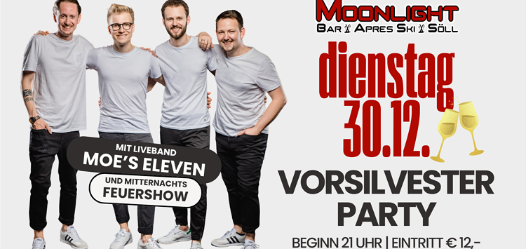 Vorsilvester Party mit Moe´s Eleven