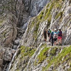 Mountain hike through the Wilder Kaiser from north to south