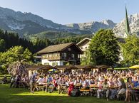 Village summer evening in Scheffau