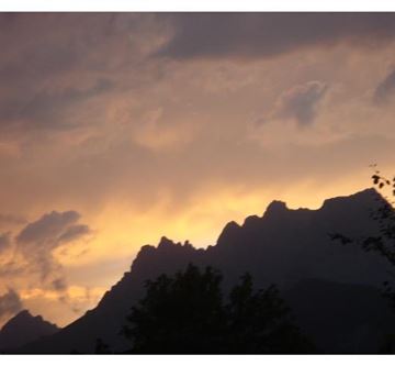 Sonnenuntergang am  Wilden Kaisergebirge