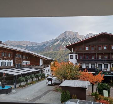 Aussicht auf Kaiser im Herbst