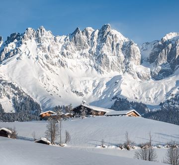 Landschaft-Winter-Wilder-Kaiser