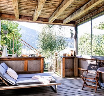 Ausblick Appartement Murmele zur Terasse