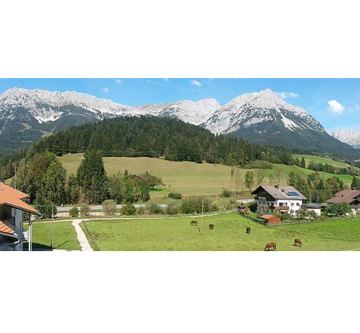 Sommerpanorama Blick von der Dachterasse