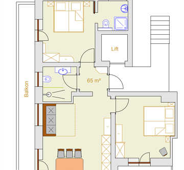 Plan Appartement Hohe Salve ab Juli 2019