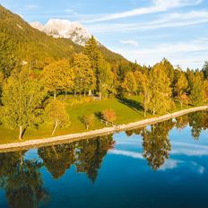 Bathing beach at Hintersteiner See