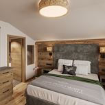 Skiferien, Suite, shower and bath tub, 2 bed rooms