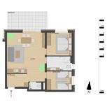 Apartment, bath, toilet, ground floor