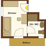 single room with shower, WC