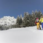 Snow shoe hike with toboganing