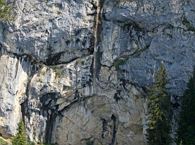 Kaiserkrone - alternative route descent via Schleier Waterfall