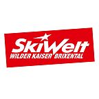 Logo of SkiWelt Wilder Kaiser Brixental in red with white text and a star design above the "i".